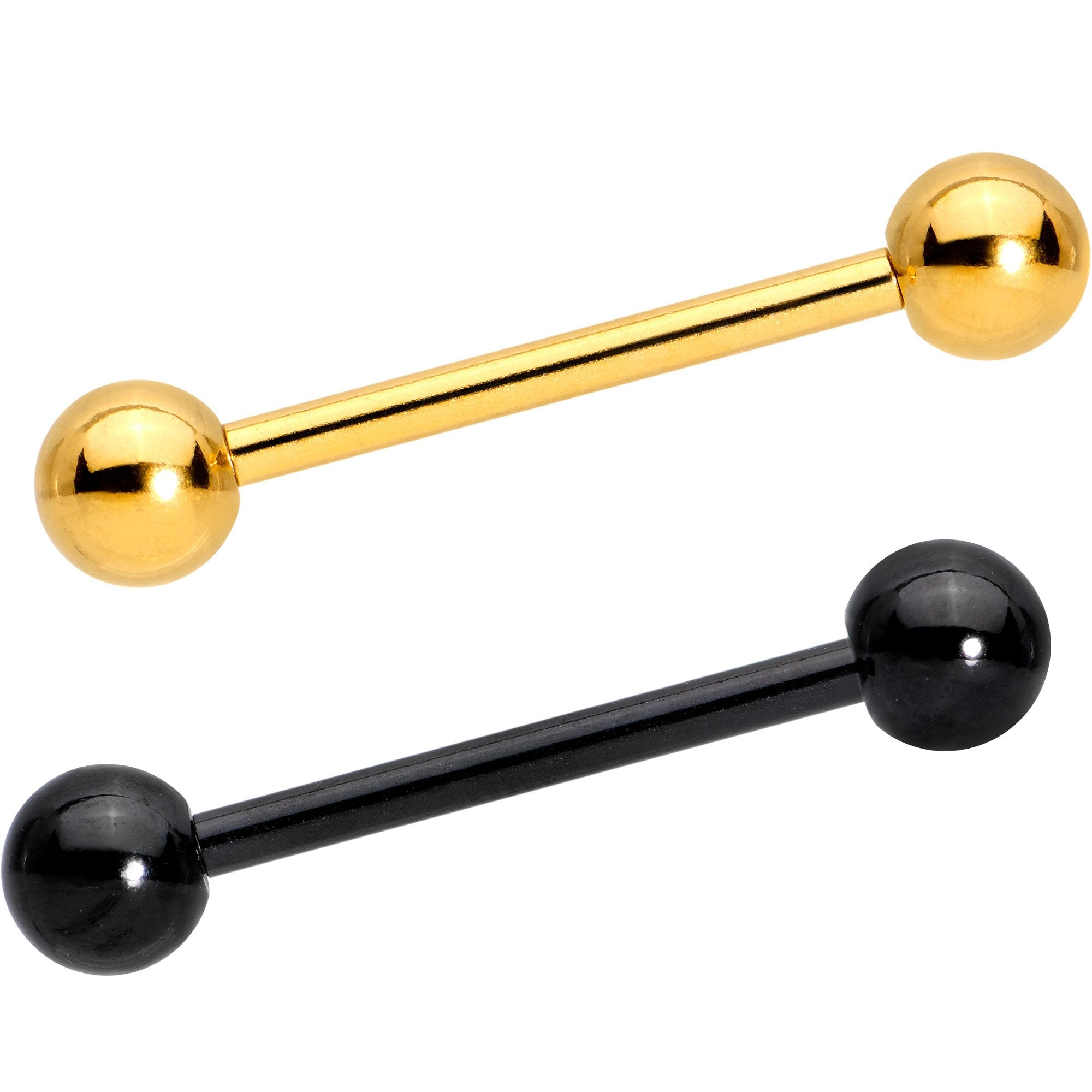 Multi Color Anodized Titanium Barbell Tongue Ring Set of 5
