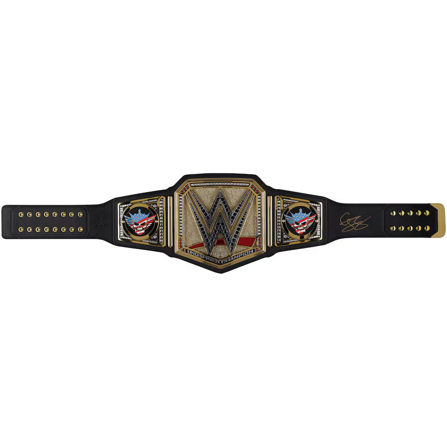 Cody Rhodes WWE Autographed Undisputed Championship Replica Title Belt with Talent Side Plates