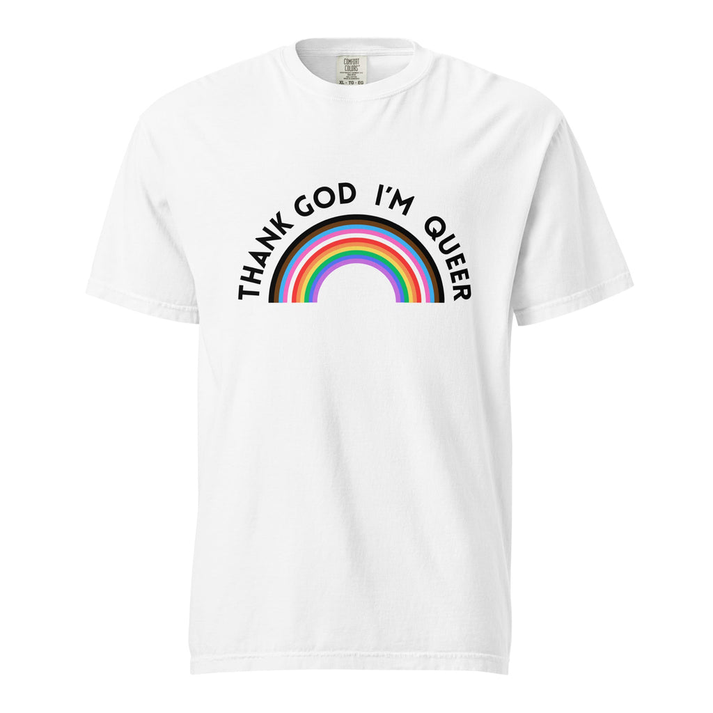 Thank God I’m Queer heavyweight t-shirt