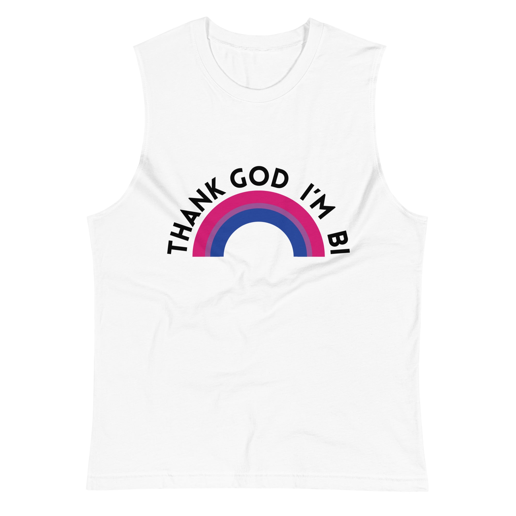 Thank God I’m Bi unisex muscle shirt