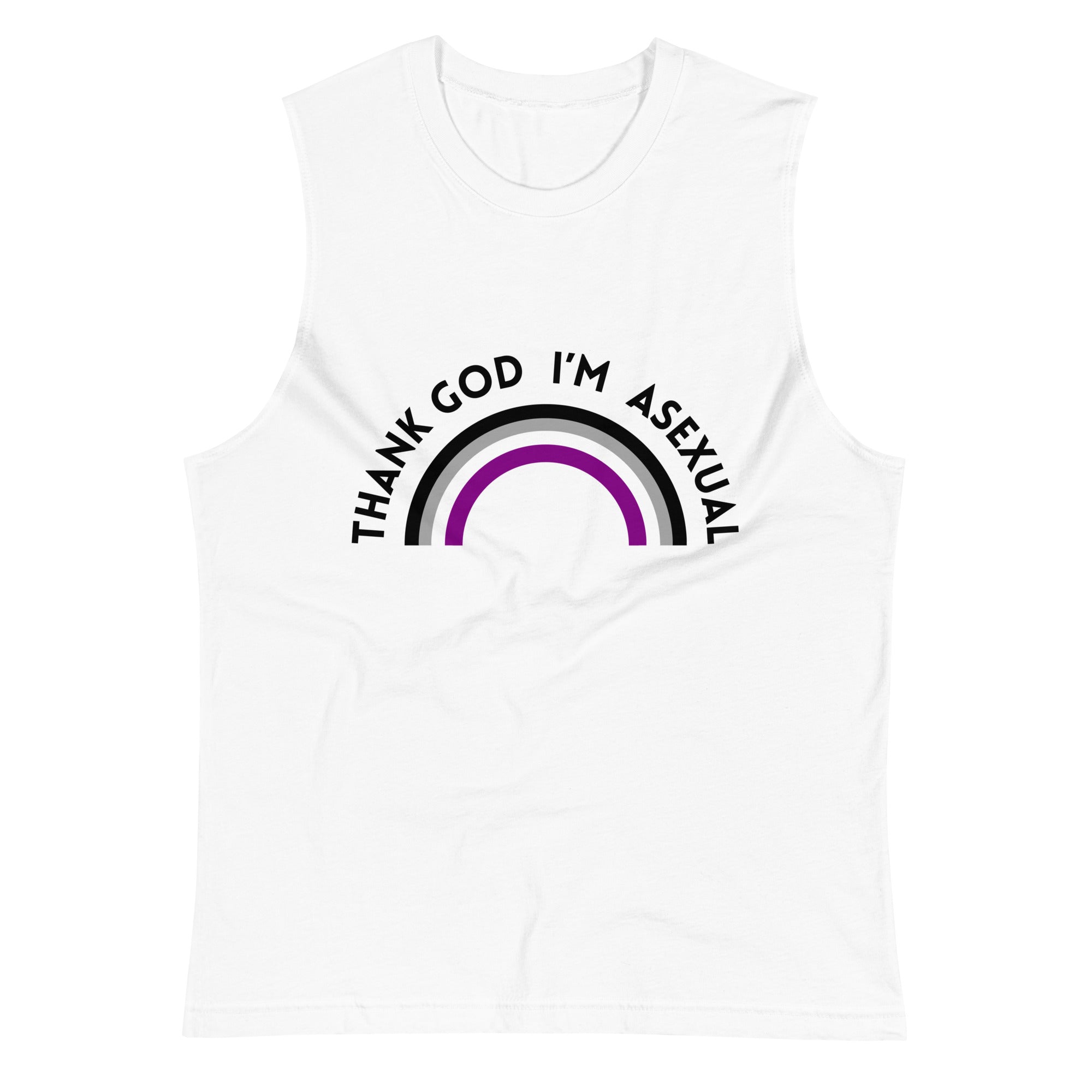 Thank God I’m Asexual unisex muscle shirt