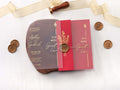Gold Foiled Acrylic Invitations with Red Half Jackets