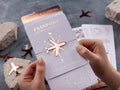 White Passport Wedding Invitations with Rose Gold Foil | Acrylic Plane Accessory
