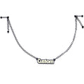 Custom Black Glow Name Nipple Chain Created with Crystals