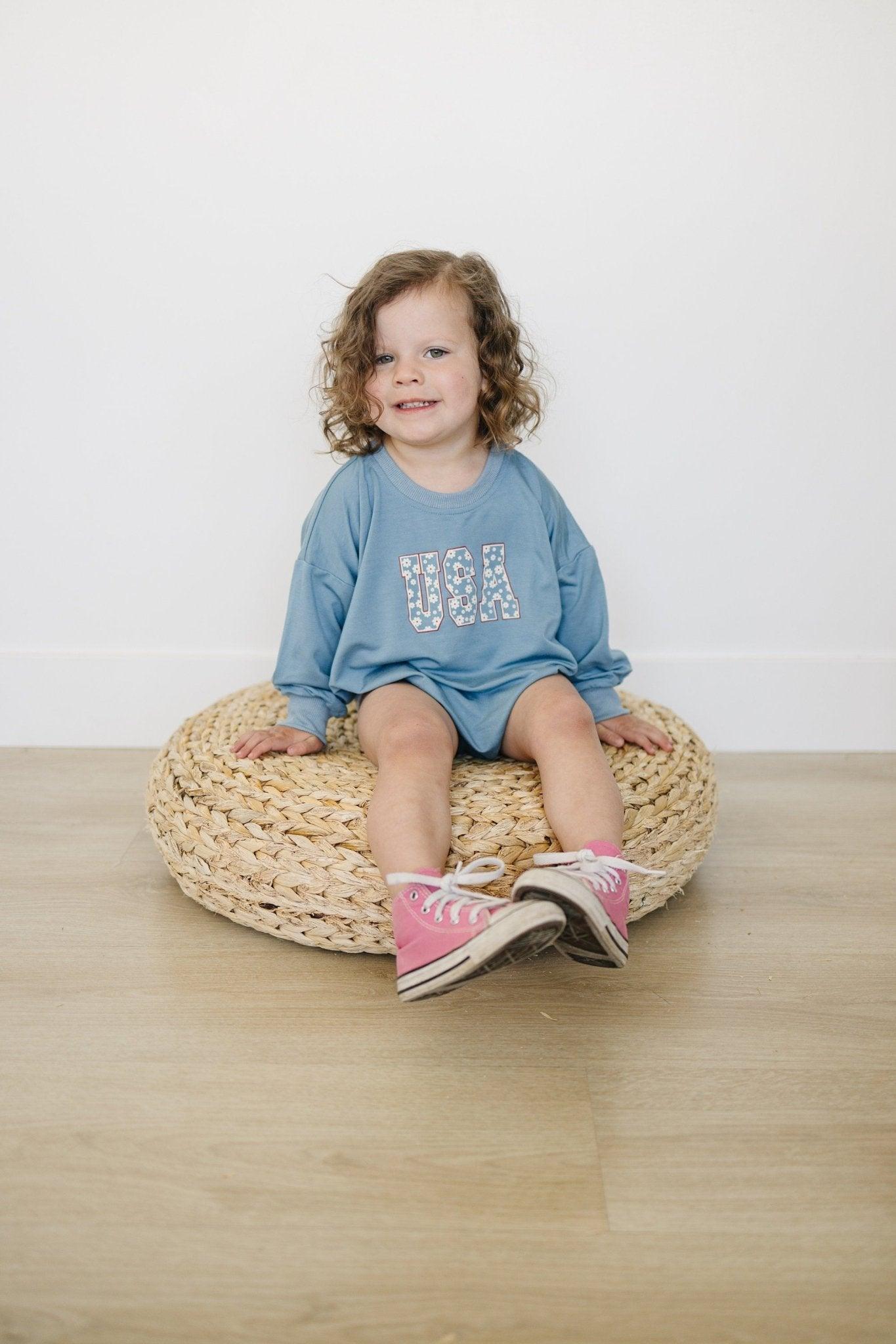 USA Daisy Bamboo Sweatshirt Romper