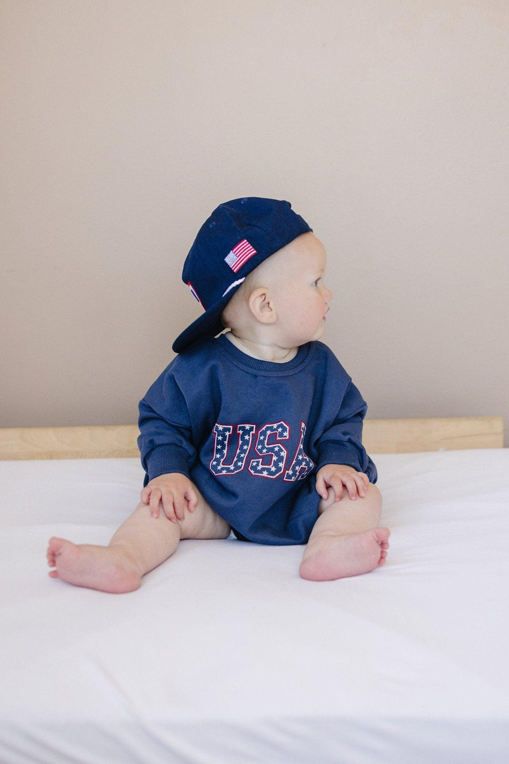 USA Sweatshirt Romper
