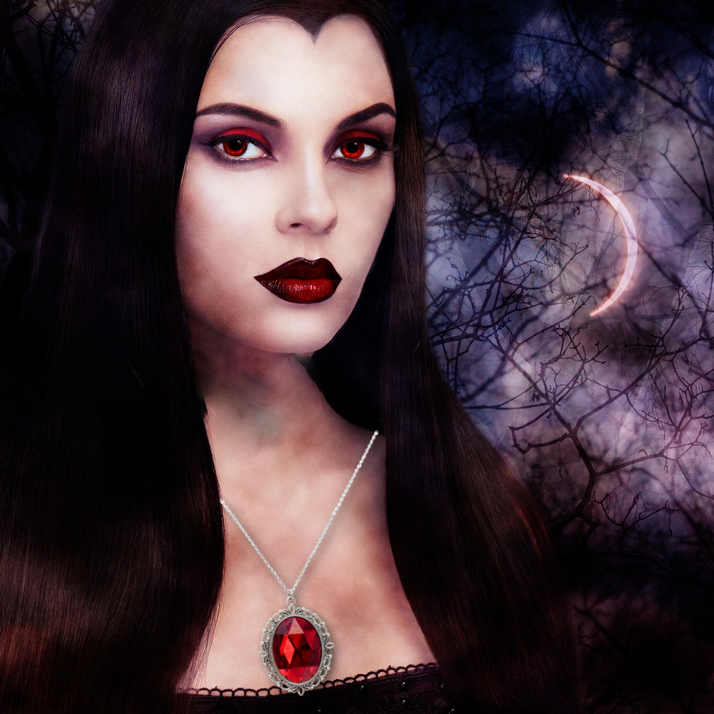 Renaissance Faceted Cameo Necklace – Mystic Gothic Statement Red Purple Jewelry