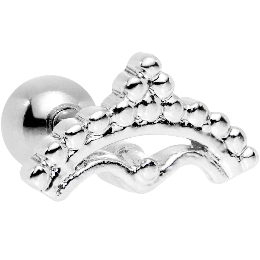 16G 1/4 Crescent Bow Cartilage Tragus Earring