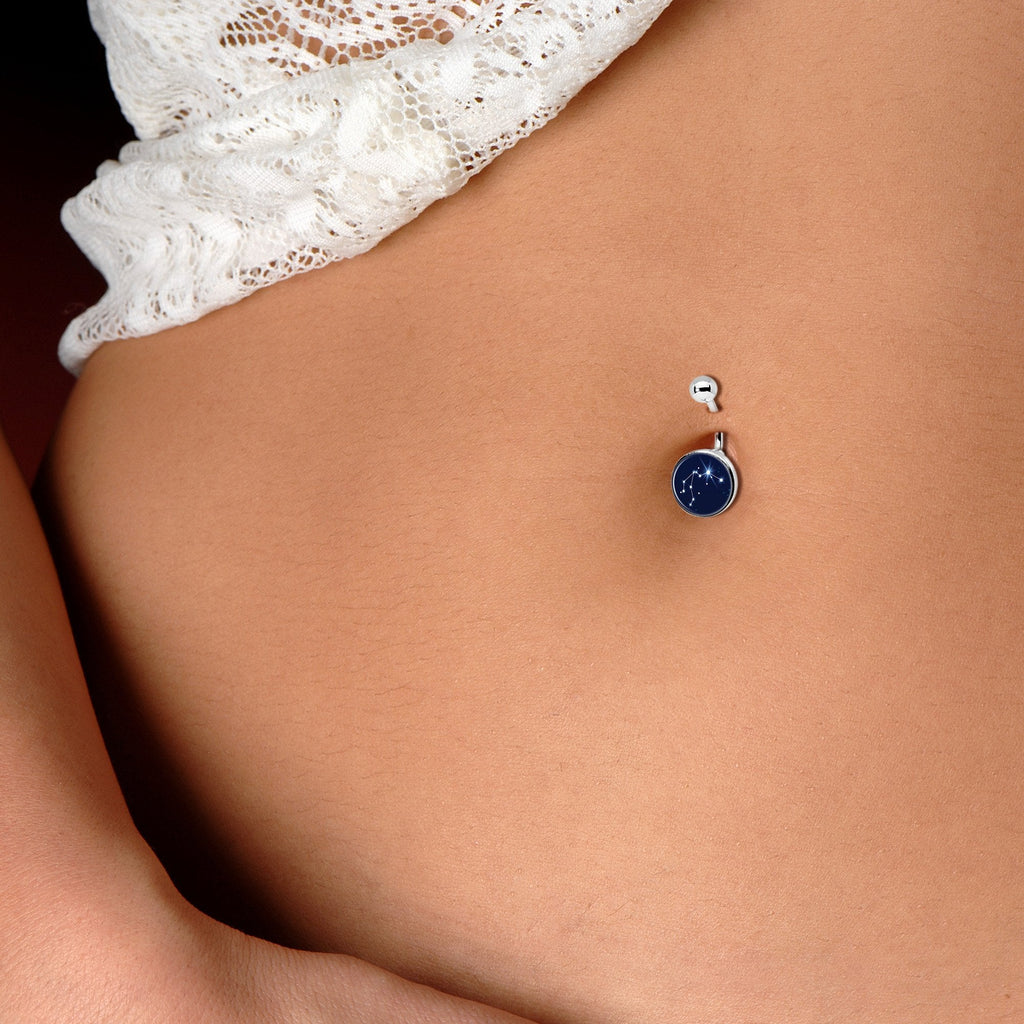 Zodiac Constellation Aquarius Belly Ring