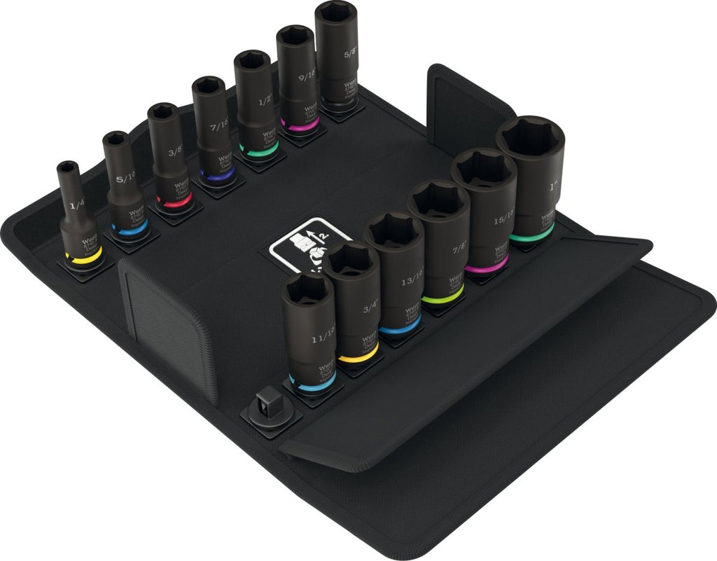 Wera 8790 B Impaktor Deep Imperial Set 1 Socket Set 3/8" SAE 05005581001