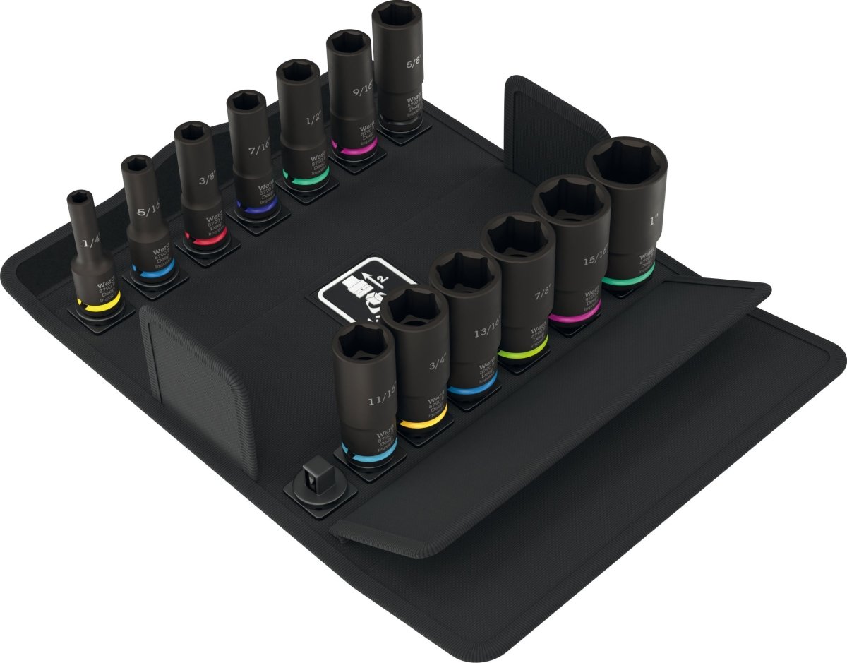 Wera 8790 B Impaktor Deep Imperial Set 1 Socket Set 3/8" SAE 05005581001