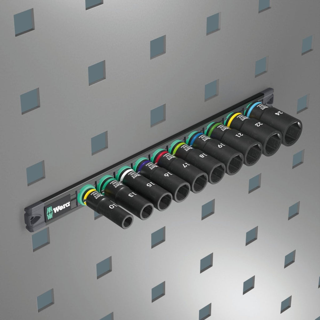 Wera 9660 Magnetic Rail B Impaktor Deep 1 Socket Set 3/8" Metric 05005590001