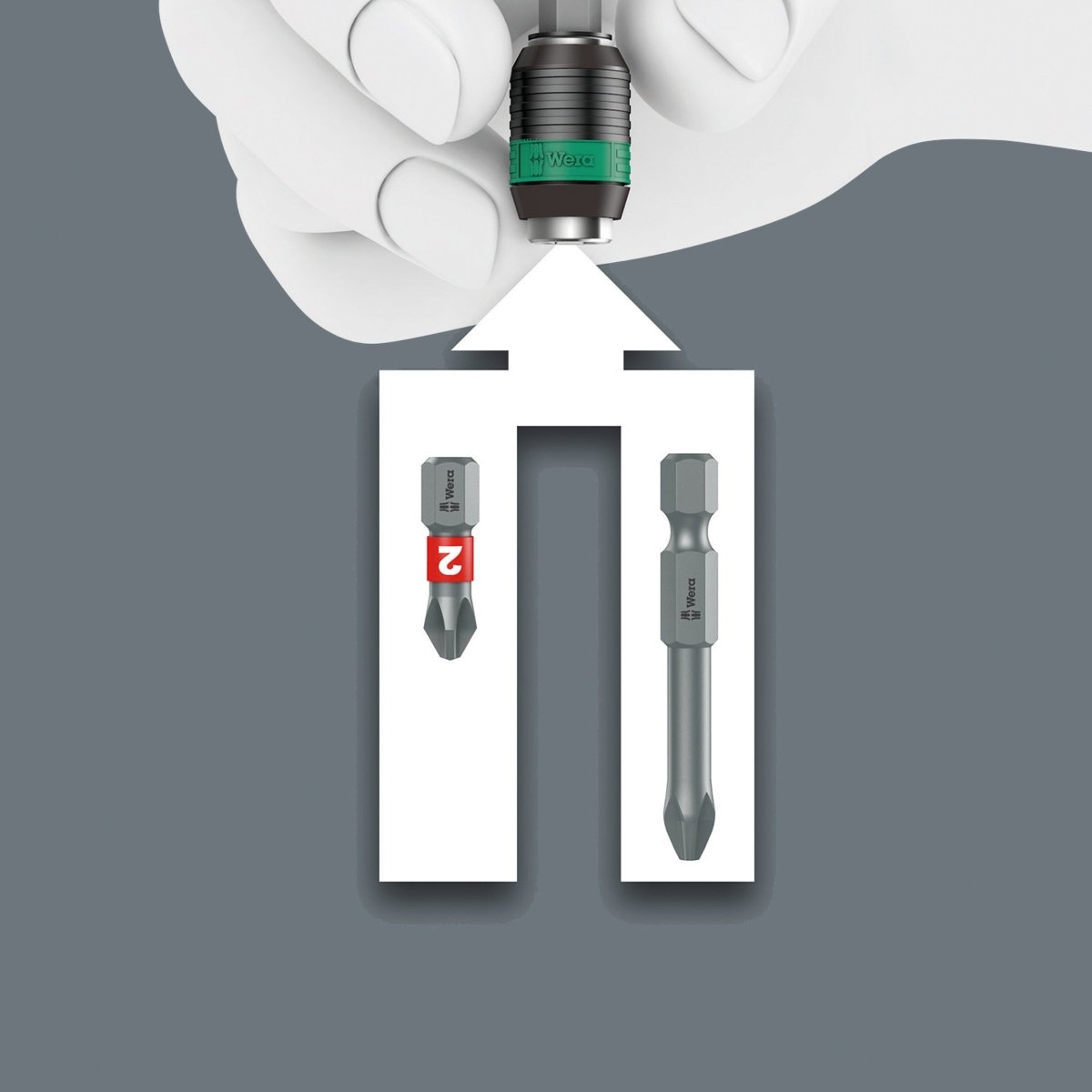 Wera Kraftform Kompakt Pistol RA-R 1 Ratcheting Screwdriver Set 05051535001