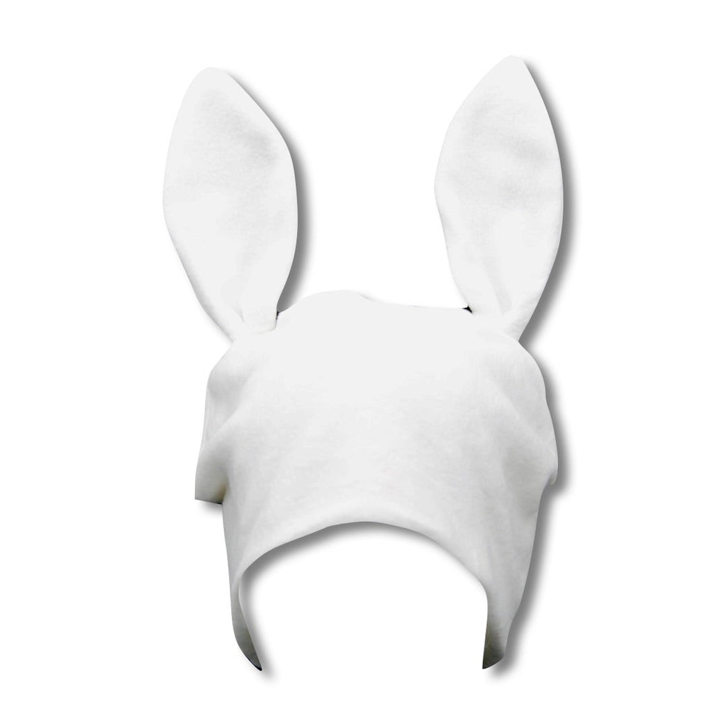 White Fleece Bunny Beanie – Kawaii Winter Hat with Bunny Ears for Alt Fashion & Cozy Style