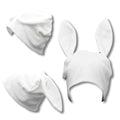 White Fleece Bunny Beanie – Kawaii Winter Hat with Bunny Ears for Alt Fashion & Cozy Style