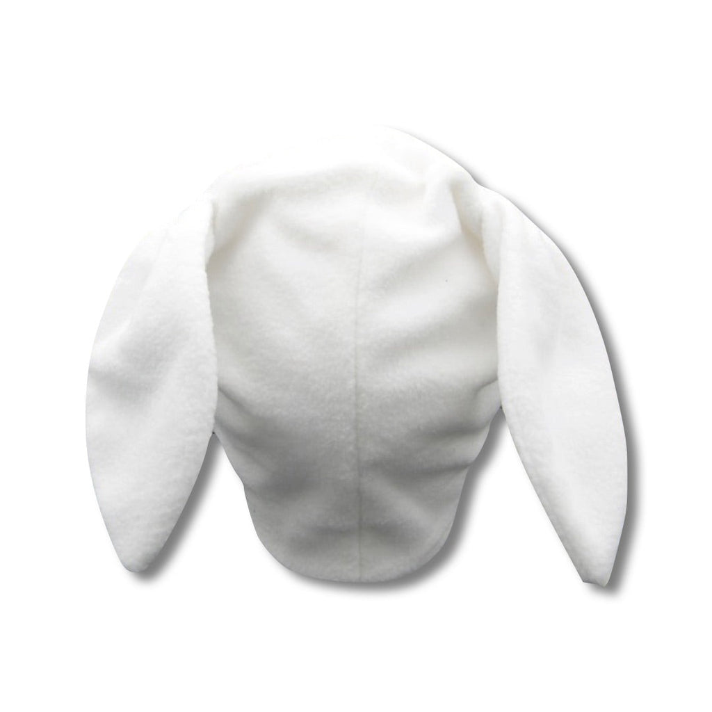 White Fleece Bunny Beanie – Kawaii Winter Hat with Bunny Ears for Alt Fashion & Cozy Style