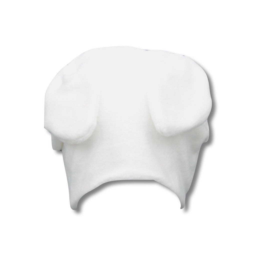 White Fleece Bunny Beanie – Kawaii Winter Hat with Bunny Ears for Alt Fashion & Cozy Style