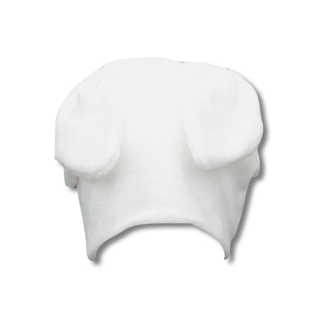 White Fleece Bunny Beanie – Kawaii Winter Hat with Bunny Ears for Alt Fashion & Cozy Style
