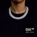 White Opal Medium Cuban Link Choker – Acrylic Glass Chain for Y2K Fashion, Layering & Statement Style