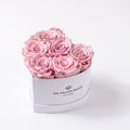 Baby Heart White Box | Light Pink Roses