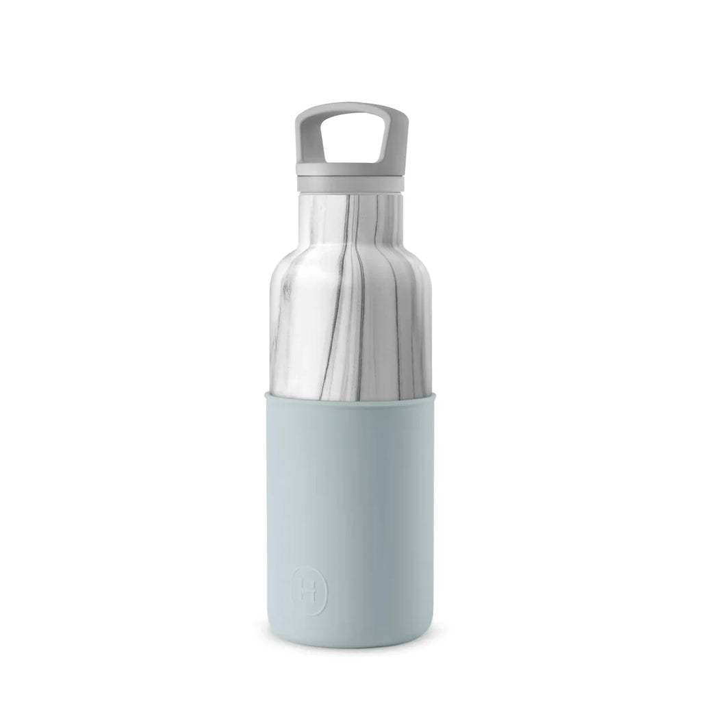 Vacuum Insulated Water Bottle - White Marble 16 oz