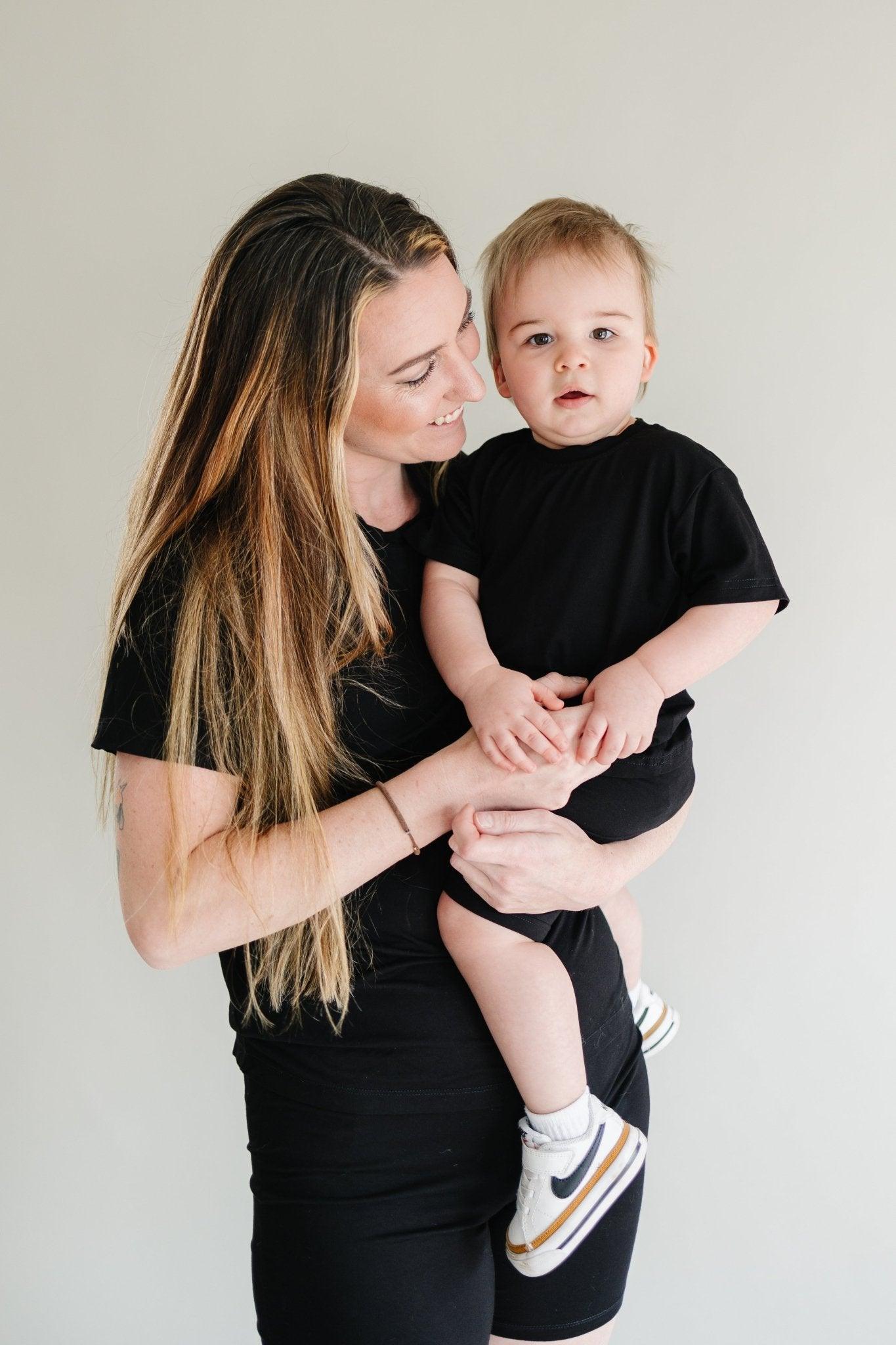 Women's Bamboo Tee & Bike Shorts - sold as separates