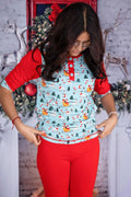 Women's Dark Santa Bamboo Holiday Pajamas