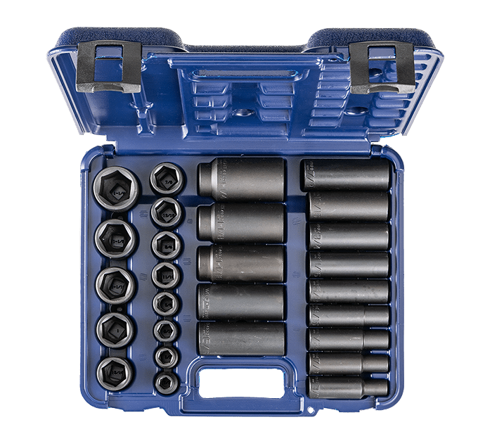 Wright Tool 6 Point Standard & Deep Impact Socket Set 1/2" Drive Metric 46667-MC