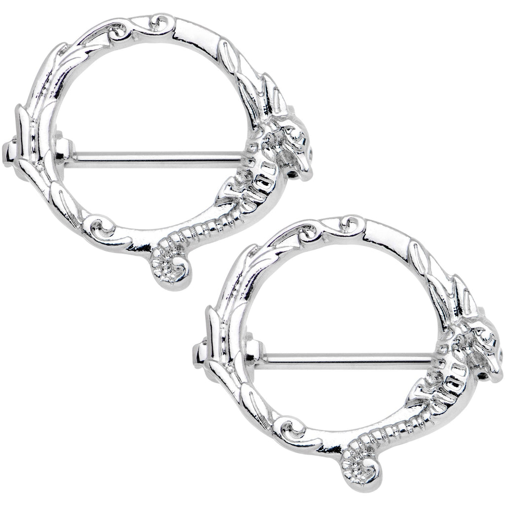 9/16 Frolicking Seahorse Nipple Shield Set