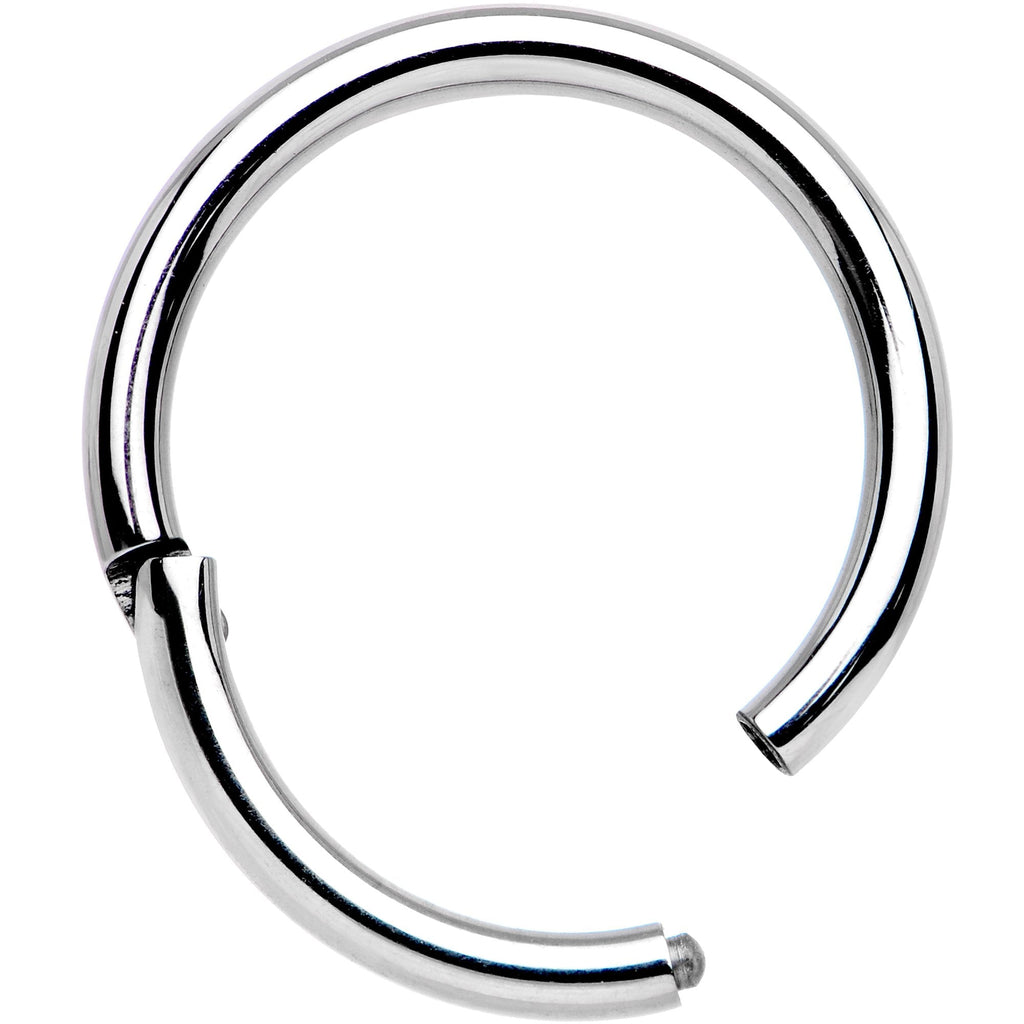 14G 1/2 Solid G23 Implant Grade Titanium Hinged Segment Ring