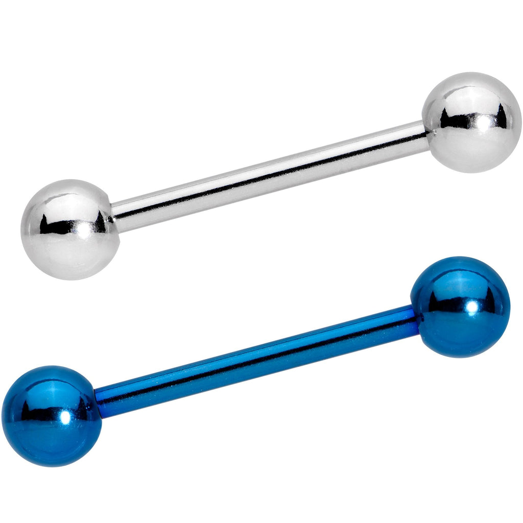 Multi Color Anodized Titanium Barbell Tongue Ring Set of 5