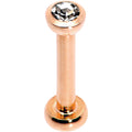 Clear 2mm Gem Rose Gold Tone Internally Threaded Cartilage Earring