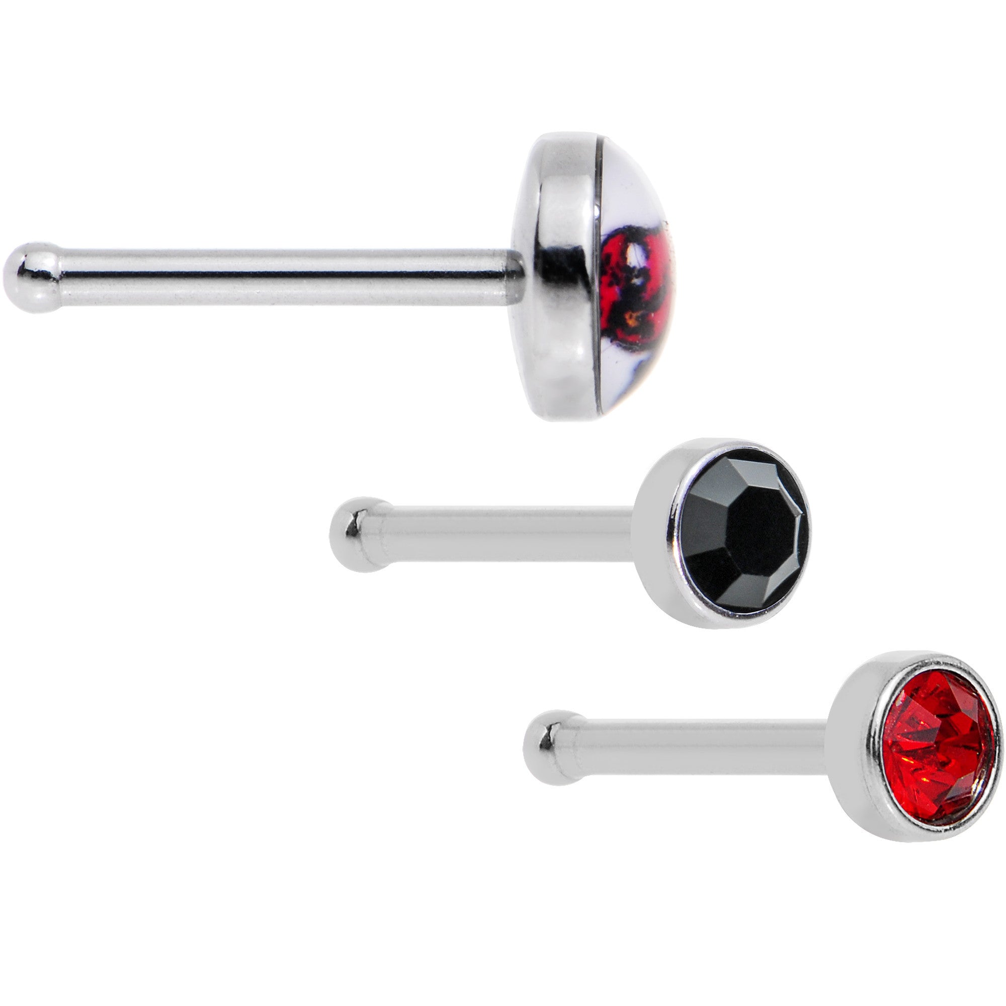 20G Licensed NFL Tampa Bay Buccaneers Logo Nose Bone 3 Pack Set