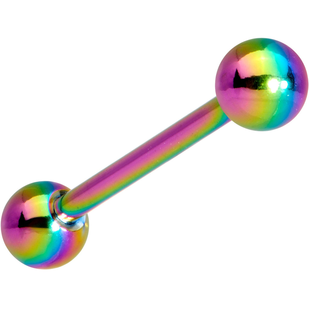 Multi Color Anodized Titanium Barbell Tongue Ring Set of 5
