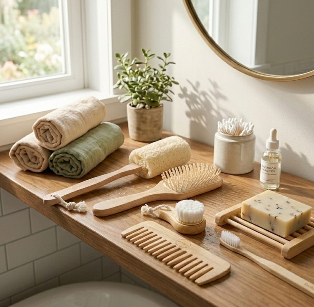 Zero-Waste Bathroom Accessories Bundle 7-pcs Set