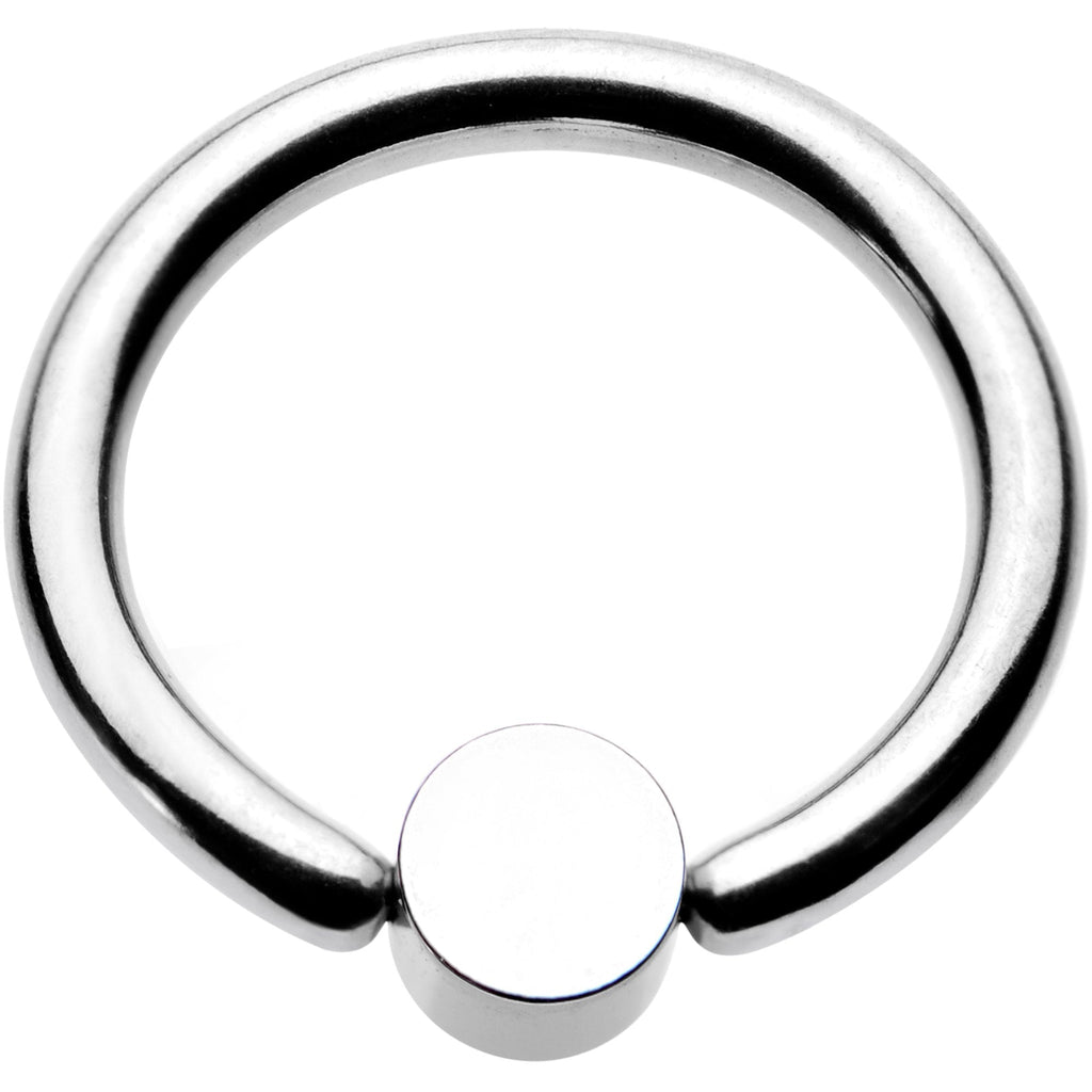 16G 5/16 White Faux Opal 3mm Disc BCR Captive Ring
